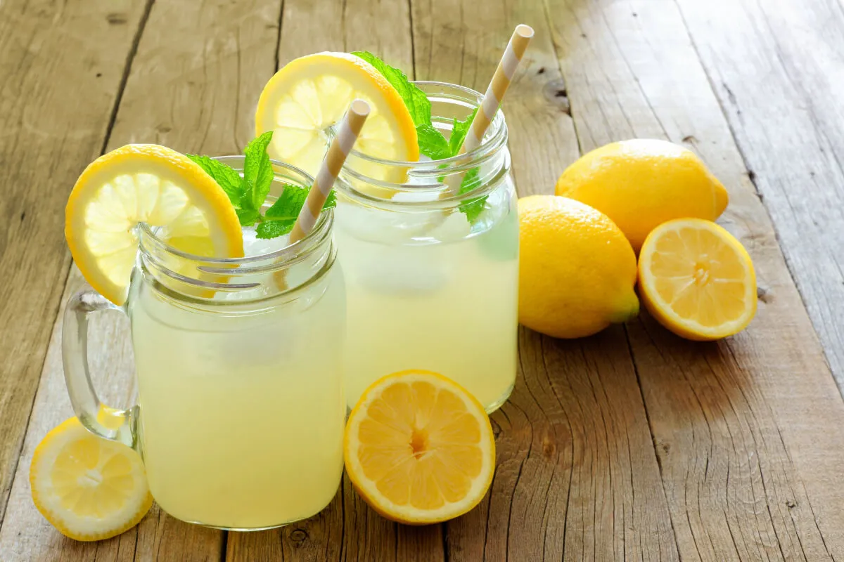 Homemade lemonades and cocktails
